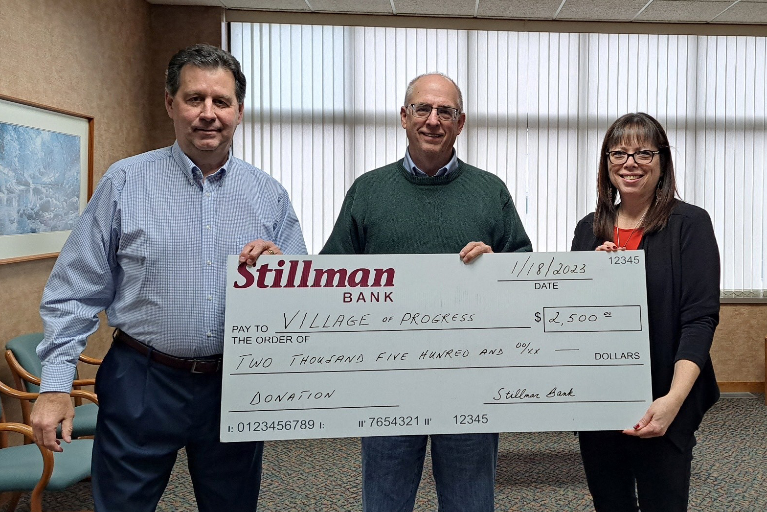 Purchase with a Purpose 2022 Village of Progress Stillman Bank