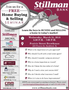 home buying selling seminar flyer stillman bank