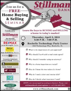 rhl home buying selling seminar flyer stillman bank