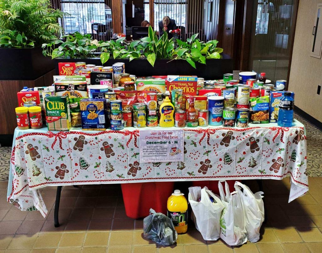 Stillman Bank's Annual Christmas Food Drive A Huge Success Stillman Bank