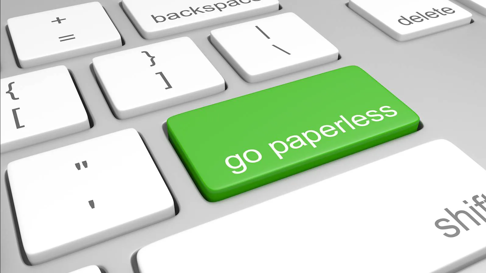 Go paperless button on keyboard